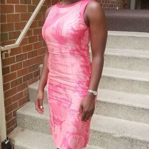 Theia Brocade Metallic Cocktail dress